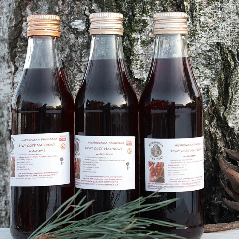 Żywy ocet malinowy EKO 250 ml